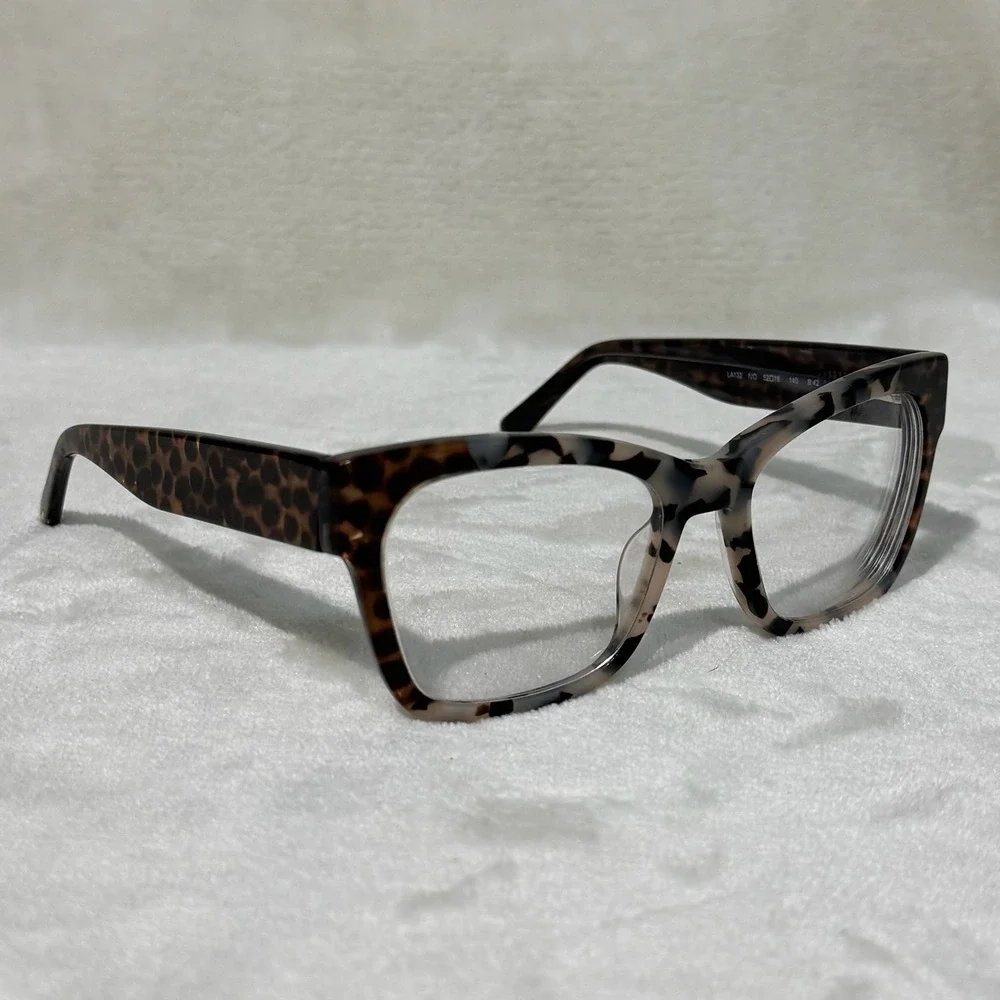 L.A.M.B. Eyeglasses Frames Ivory Tortoise As Is‎ Glasses Prescription Left In